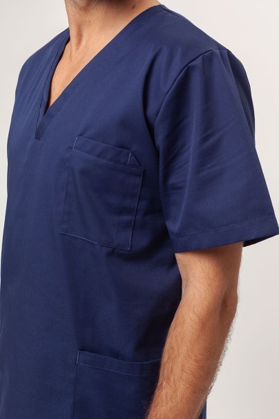 Men's Sunrise Uniforms Basic Standard FRESH scrub top navy-3