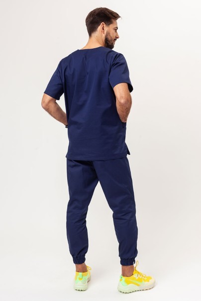 Men's Sunrise Uniforms Basic Jogger FRESH scrubs set (Light top, Easy trousers) true navy-2