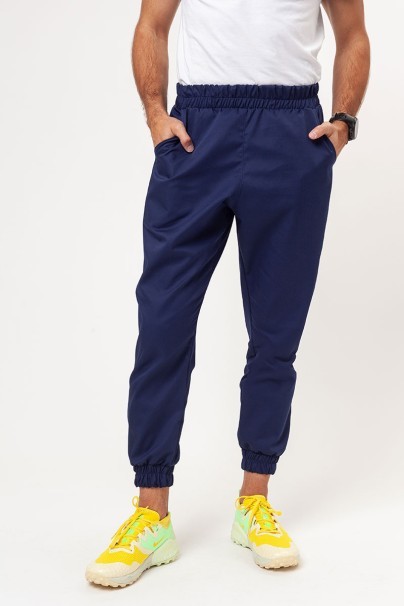 Men's Sunrise Uniforms Basic Jogger FRESH scrubs set (Light top, Easy trousers) navy-7