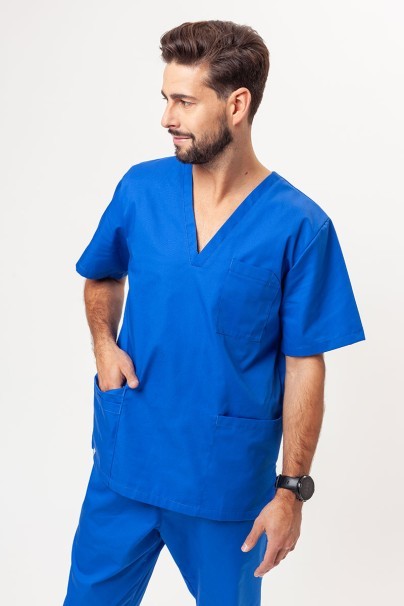 Men’s Sunrise Uniforms Basic Classic FRESH scrubs set (Standard top, Regular trousers) royal blue-2