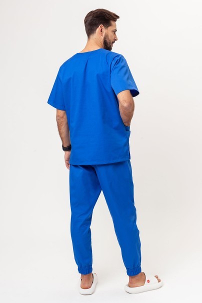 Men's Sunrise Uniforms Basic Jogger FRESH scrubs set (Light top, Easy trousers) royal blue-1