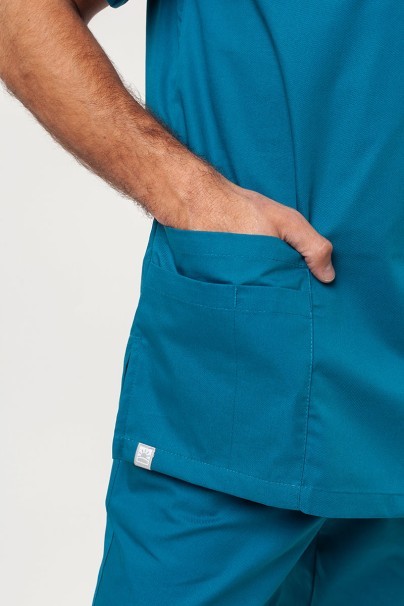 Men's Sunrise Uniforms Basic Standard FRESH scrub top caribbean blue-3