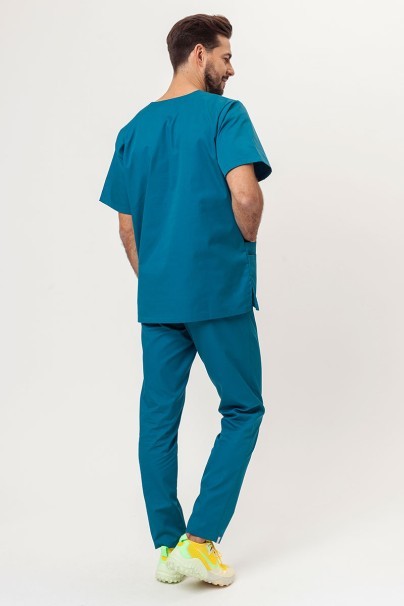 Men’s Sunrise Uniforms Basic Classic FRESH scrubs set (Standard top, Regular trousers) caribbean blue-1