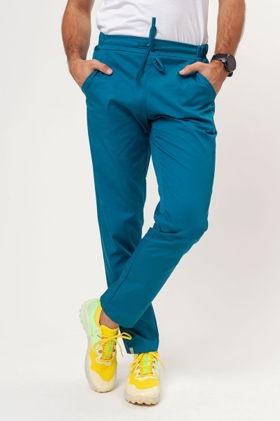 Men’s Sunrise Uniforms Basic Classic FRESH scrubs set (Standard top, Regular trousers) caribbean blue-8