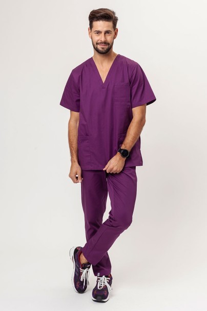 Men's Sunrise Uniforms Basic Regular FRESH scrub trousers plum-5