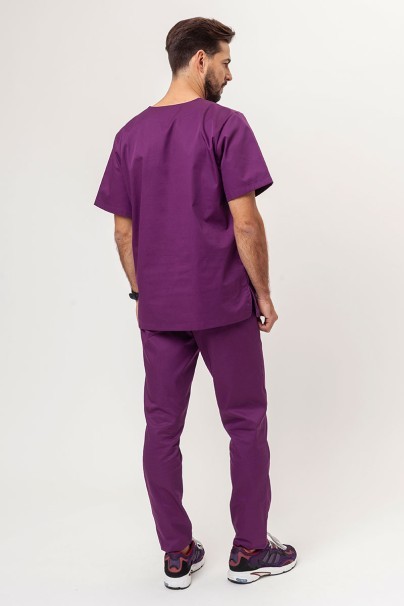 Men’s Sunrise Uniforms Basic Classic FRESH scrubs set (Standard top, Regular trousers) plum-1