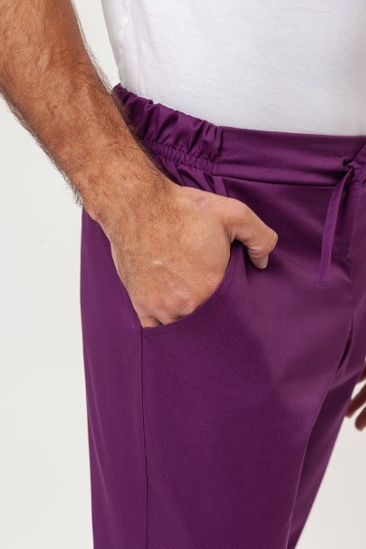 Men’s Sunrise Uniforms Basic Classic FRESH scrubs set (Standard top, Regular trousers) plum-10