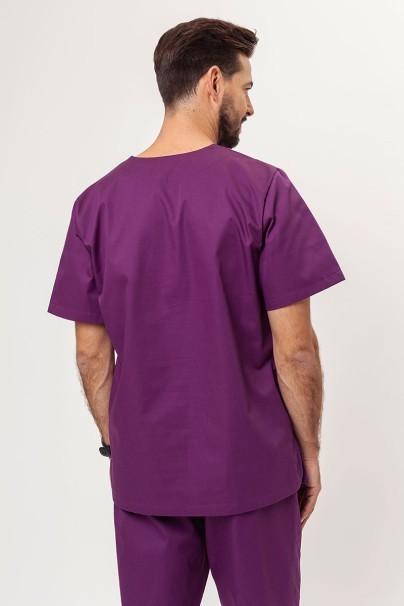Men's Sunrise Uniforms Basic Jogger FRESH scrubs set (Light top, Easy trousers) plum-3