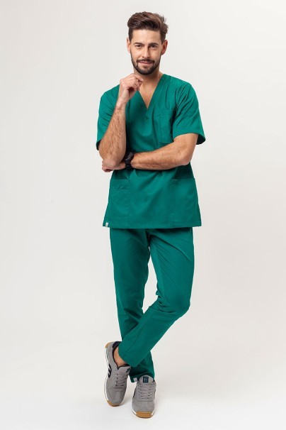 Men's Sunrise Uniforms Basic Standard FRESH scrub top hunter green-5