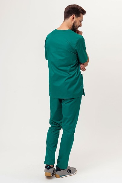 Men’s Sunrise Uniforms Basic Classic FRESH scrubs set (Standard top, Regular trousers) hunter green-1