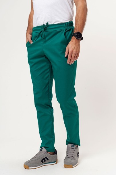 Men’s Sunrise Uniforms Basic Classic FRESH scrubs set (Standard top, Regular trousers) hunter green-7