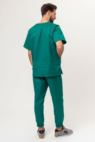 Men's Sunrise Uniforms Basic Jogger FRESH scrubs set (Light top, Easy trousers) hunter green-1