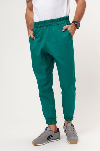 Men's Sunrise Uniforms Basic Jogger FRESH scrubs set (Light top, Easy trousers) hunter green-7
