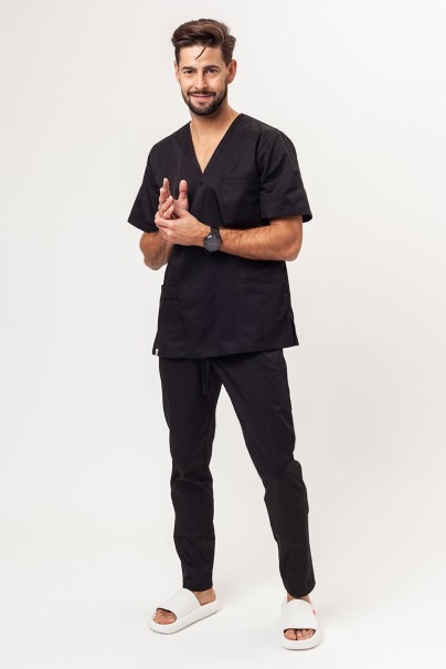 Men's Sunrise Uniforms Basic Standard FRESH scrub top black-7