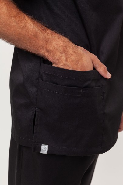 Men’s Sunrise Uniforms Basic Classic FRESH scrubs set (Standard top, Regular trousers) black-6