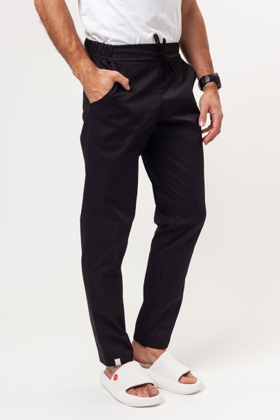 Men’s Sunrise Uniforms Basic Classic FRESH scrubs set (Standard top, Regular trousers) black-7