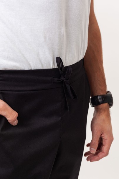 Men’s Sunrise Uniforms Basic Classic FRESH scrubs set (Standard top, Regular trousers) black-9