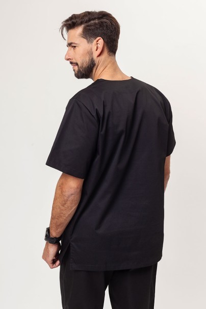 Men's Sunrise Uniforms Basic Jogger FRESH scrubs set (Light top, Easy trousers) black-3