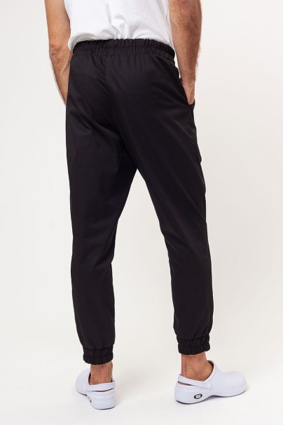 Men's Sunrise Uniforms Basic Jogger FRESH scrubs set (Light top, Easy trousers) black-8