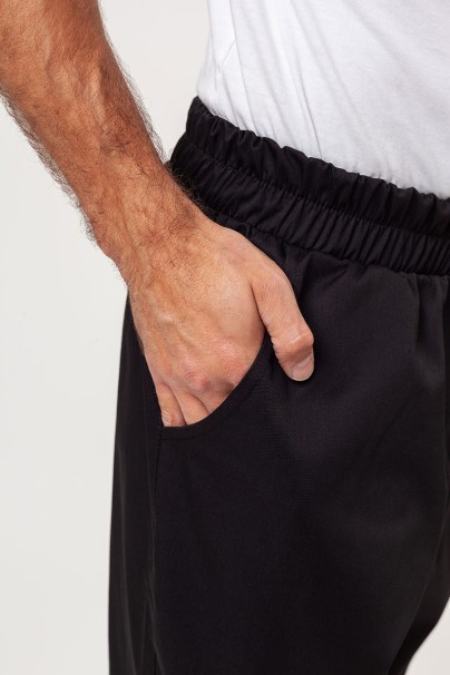 Men's Sunrise Uniforms Basic Jogger FRESH scrubs set (Light top, Easy trousers) black-10