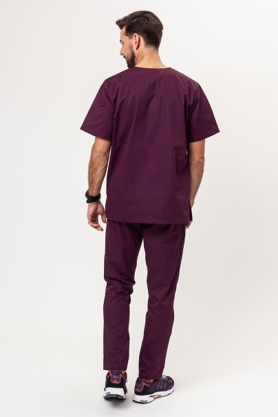 Men’s Sunrise Uniforms Basic Classic FRESH scrubs set (Standard top, Regular trousers) burgundy-1