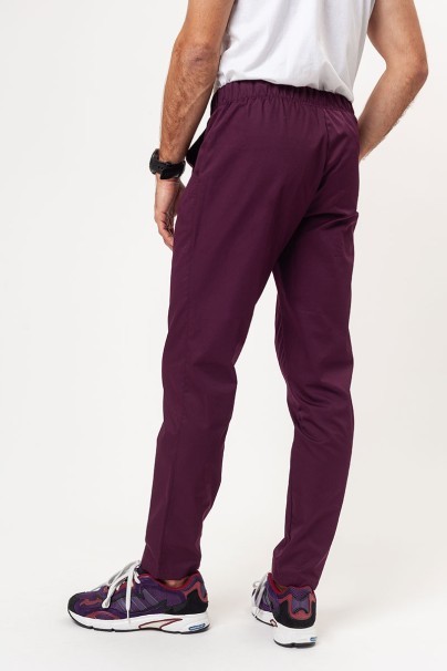 Men’s Sunrise Uniforms Basic Classic FRESH scrubs set (Standard top, Regular trousers) burgundy-8