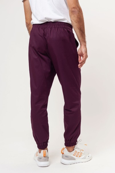 Men's Sunrise Uniforms Basic Jogger FRESH scrubs set (Light top, Easy trousers) burgundy-8
