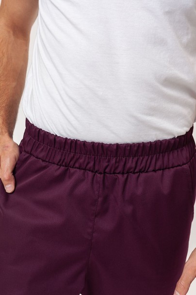 Men's Sunrise Uniforms Basic Jogger FRESH scrubs set (Light top, Easy trousers) burgundy-9
