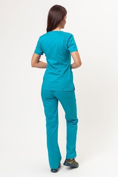 Women’s Cherokee Revolution Mock scrub top teal blue-6