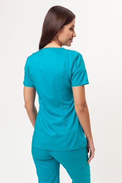 Women’s Cherokee Revolution Mock scrub top teal blue-2