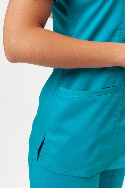 Women's Cherokee Revolution (Mock top, Straight trousers) scrubs set teal blue-6