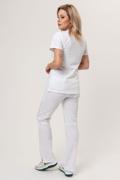 Women's Cherokee Revolution (Mock top, Straight trousers) scrubs set white-2