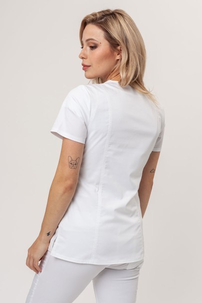 Women's Cherokee Revolution (Mock top, Straight trousers) scrubs set white-3