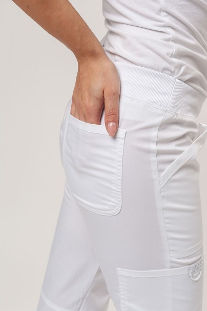 Women's Cherokee Revolution (Mock top, Straight trousers) scrubs set white-9