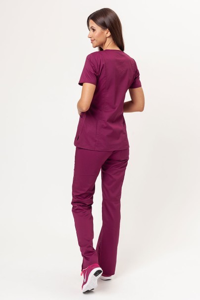 Women’s Cherokee Revolution Mock scrub top wine-6