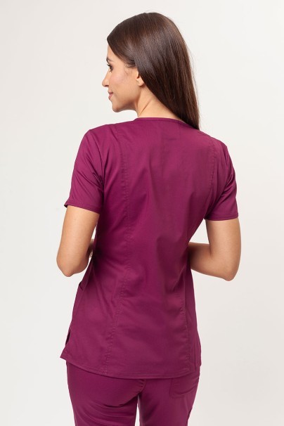 Women’s Cherokee Revolution Mock scrub top wine-2