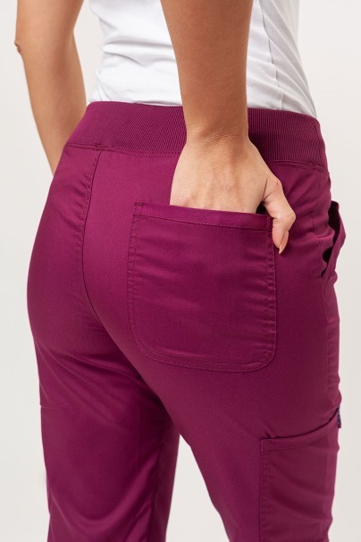 Women’s Cherokee Revolution Straight Leg scrub trousers wine-4