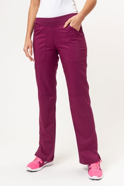 Women's Cherokee Revolution (Mock top, Straight trousers) scrubs set wine-7