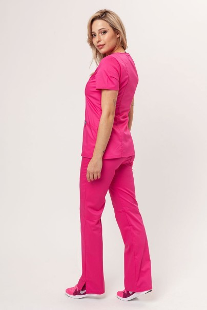Women's Cherokee Revolution (Mock top, Straight trousers) scrubs set shocking pink-2