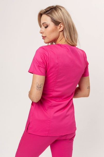 Women's Cherokee Revolution (Mock top, Straight trousers) scrubs set shocking pink-3