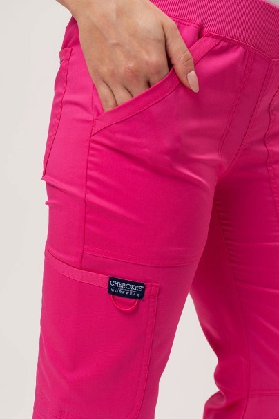 Women's Cherokee Revolution (Mock top, Straight trousers) scrubs set shocking pink-10