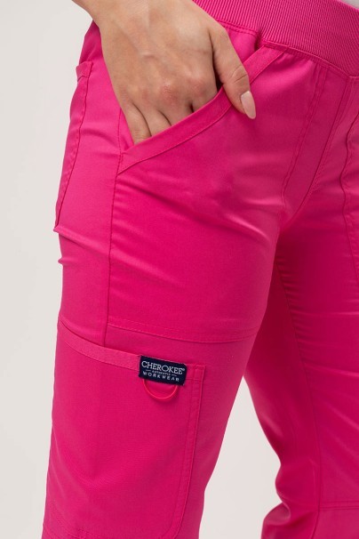 Women's Cherokee Revolution (Mock top, Straight trousers) scrubs set shocking pink-10