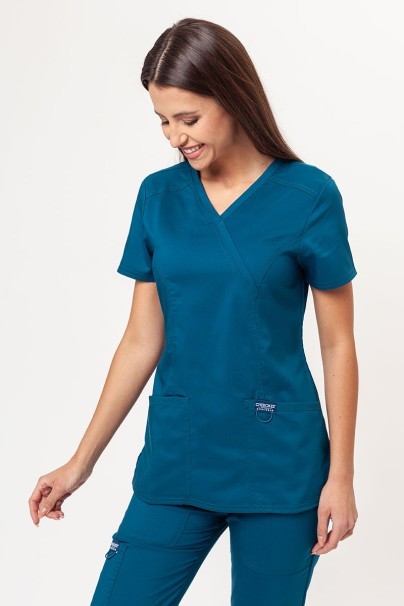 Women's Cherokee Revolution (Mock top, Straight trousers) scrubs set caribbean blue-2