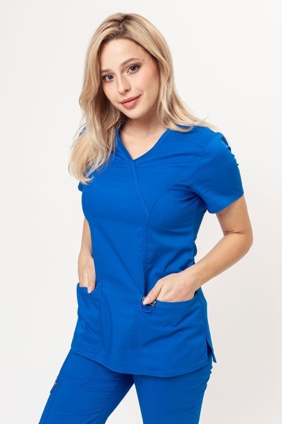 Women's Cherokee Revolution (Mock top, Straight trousers) scrubs set royal blue-2