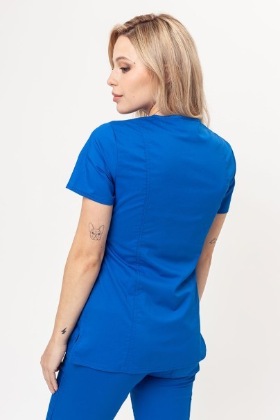 Women's Cherokee Revolution (Mock top, Straight trousers) scrubs set royal blue-3