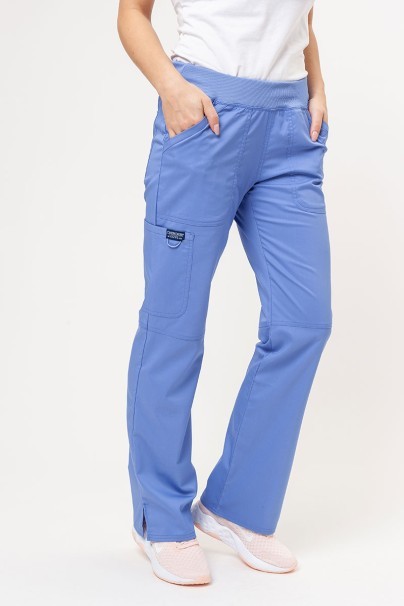 Women's Cherokee Revolution (Mock top, Straight trousers) scrubs set ciel blue-7