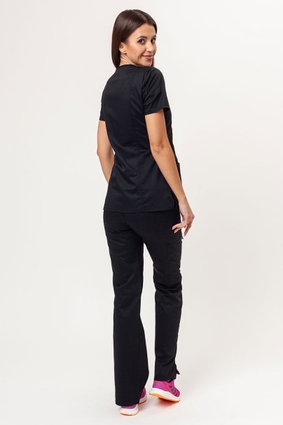 Women's Cherokee Revolution (Mock top, Straight trousers) scrubs set black-1