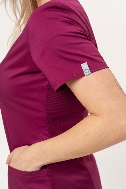 Women’s Cherokee Revolution Tech V-neck scrub top wine-4