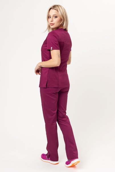 Women's Cherokee Revolution Tech Mid Rise scrub trousers wine-7