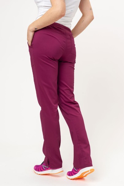 Women's Cherokee Revolution (V-neck top, Mid Rise trousers) scrubs set wine-13